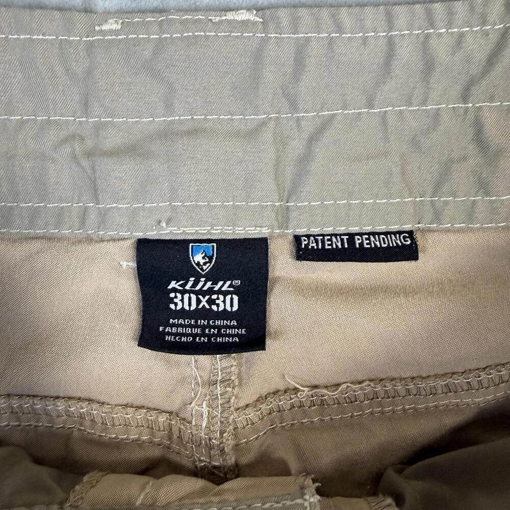 Kuhl Slax Pants Mens 30x30 Khaki Nylon Stretch Outdoors Hiking Lightweight - Picture 5 of 10
